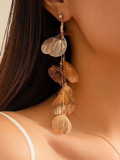 Leaf Shaped Studs Earrings