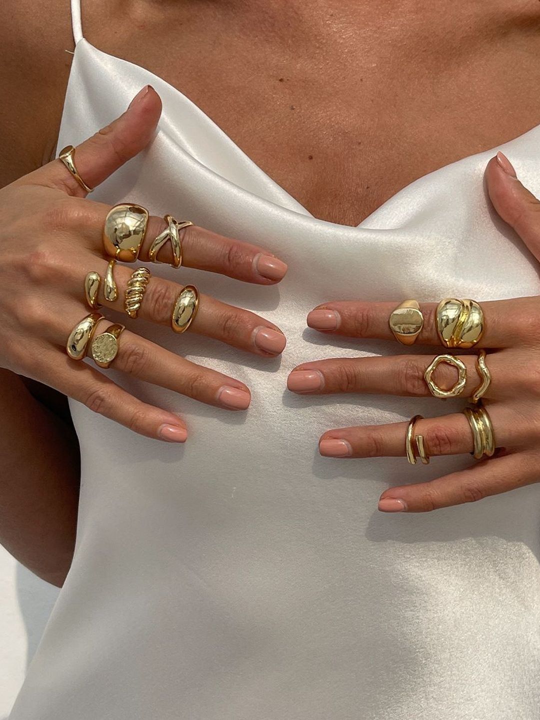 Set Of 13 Silver-Plated Finger Ring