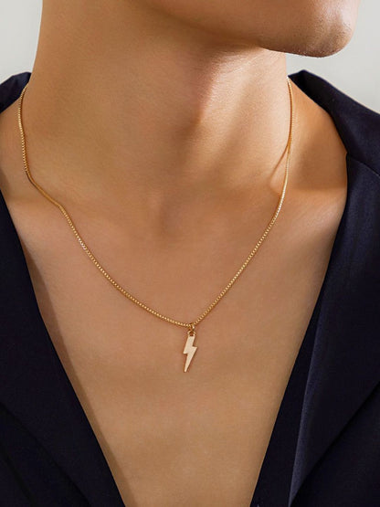 Gold-Plated Contemporary Pendants With Chains