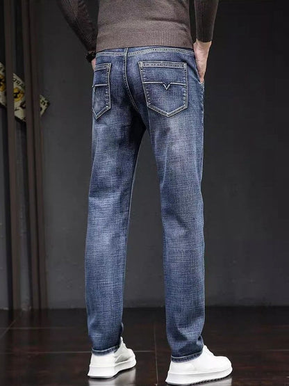 Men Straight Fit Mid-Rise Light Fade Jeans