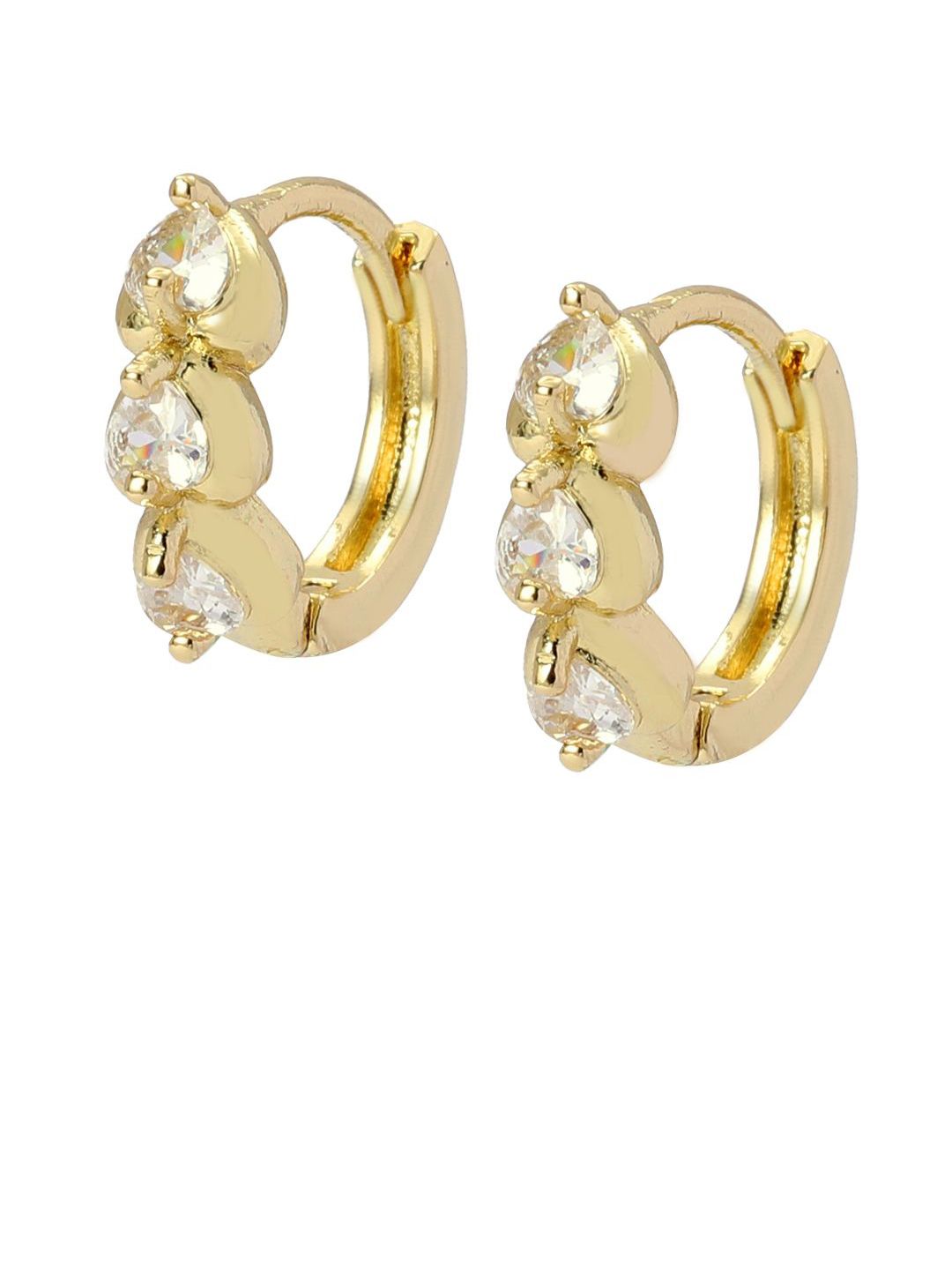SALTY Gold-Plated Touch of Love Contemporary Studs Earrings