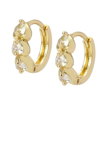SALTY Gold-Plated Touch of Love Contemporary Studs Earrings