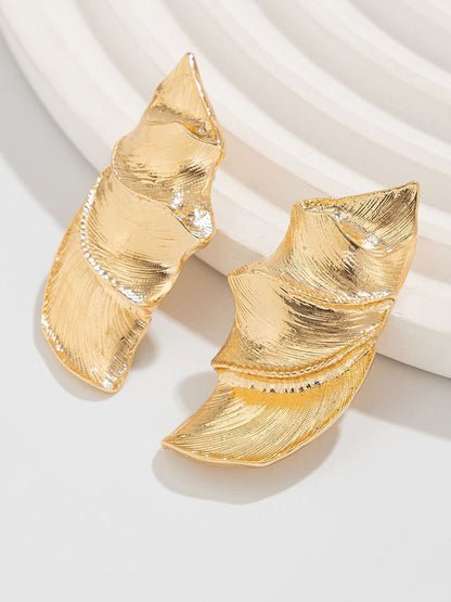 Gold-Plated Contemporary Studs