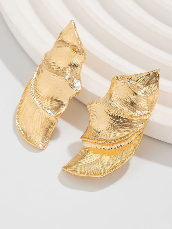 Gold-Plated Contemporary Studs