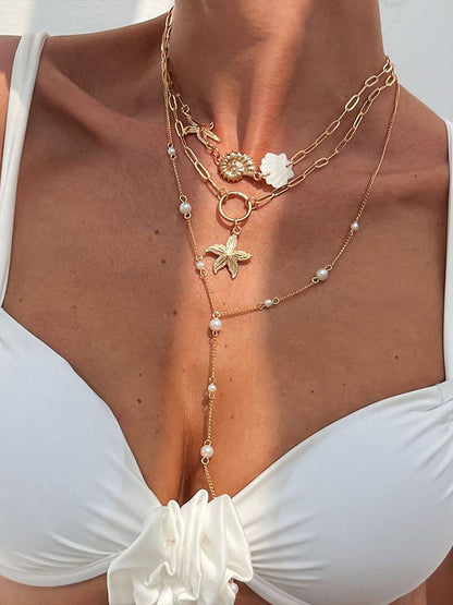 Gold-Plated Artificial Beaded Chain