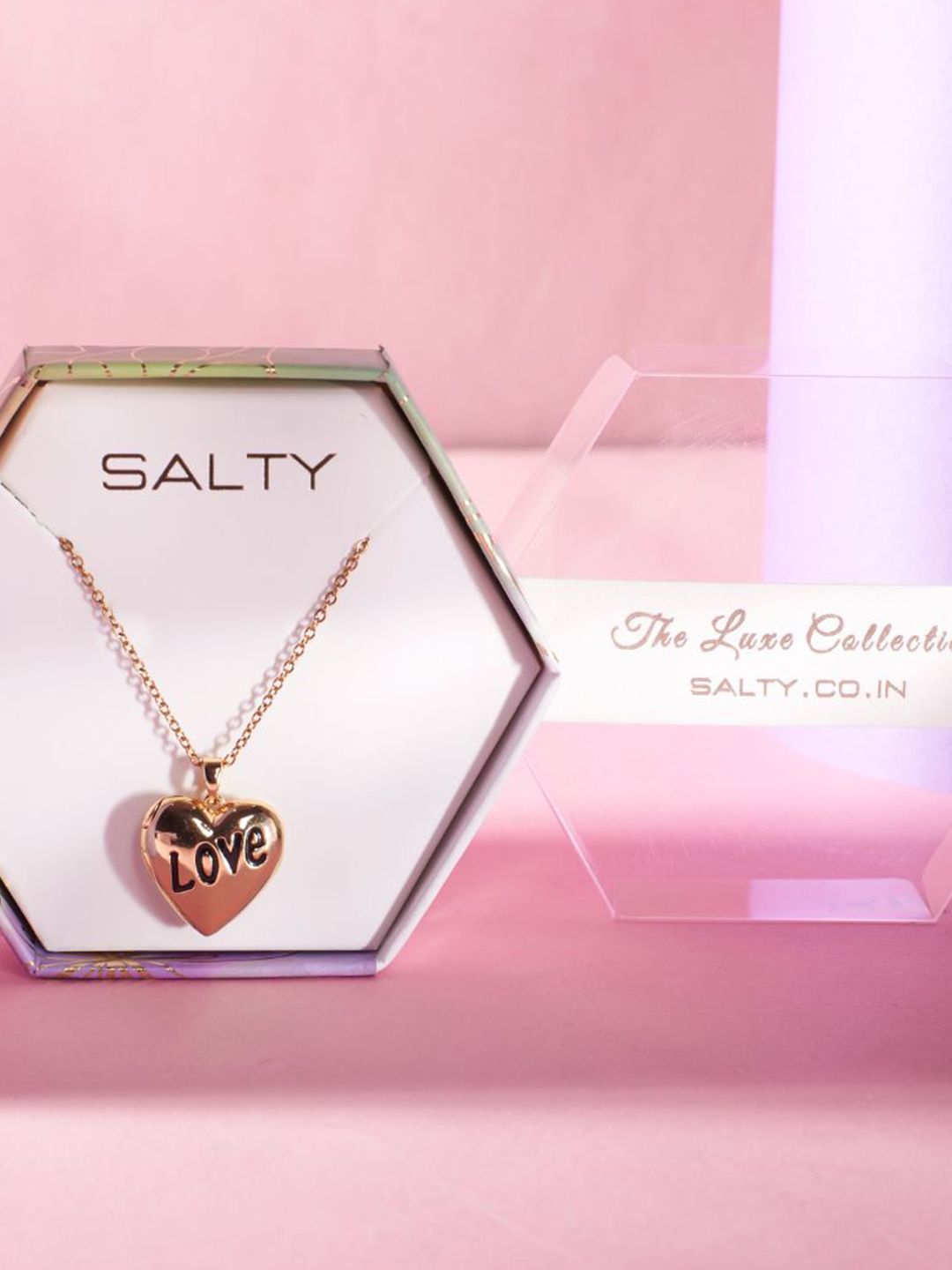 SALTY Heart Shaped Pendant With Chain