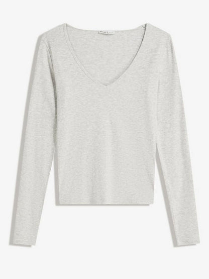 Long sleeve V-neck T-shirt