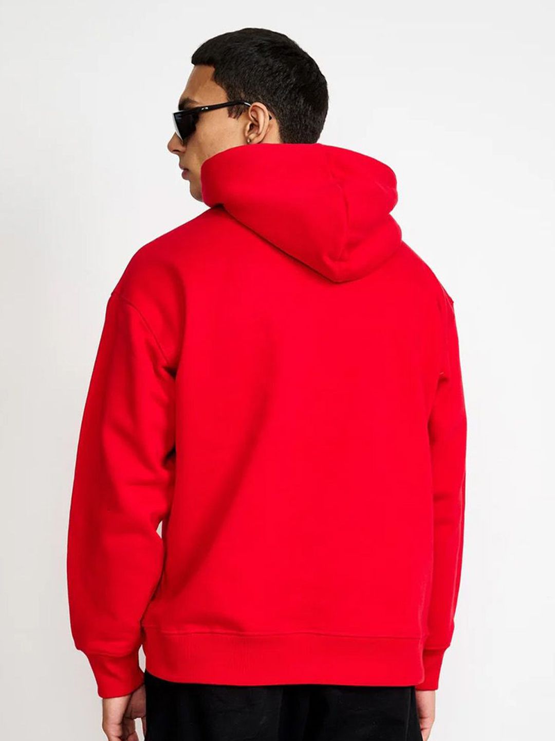 Men Red Signature Oversized Heavyweight Hoodie