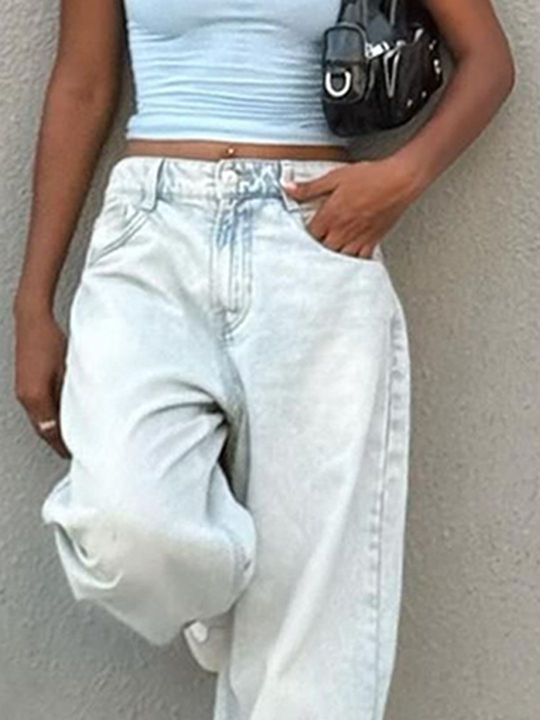 Wide-leg barrel jeans