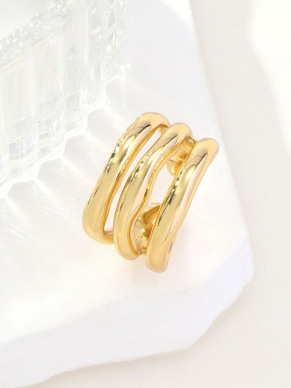 SALTY Women & Girls Trendy Golden Multi Spiral Stylish Adjustable Finger Ring