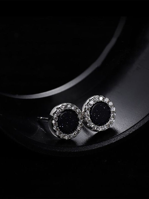 Stainless Steel Silver Plated Studded Circular Shaped Studs