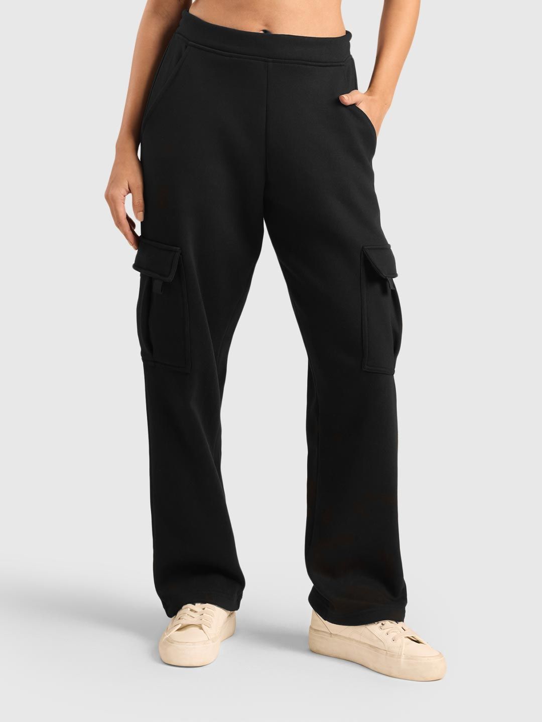 Women Cloud Ease Relaxed Fit Mid Rise Cargo Pants