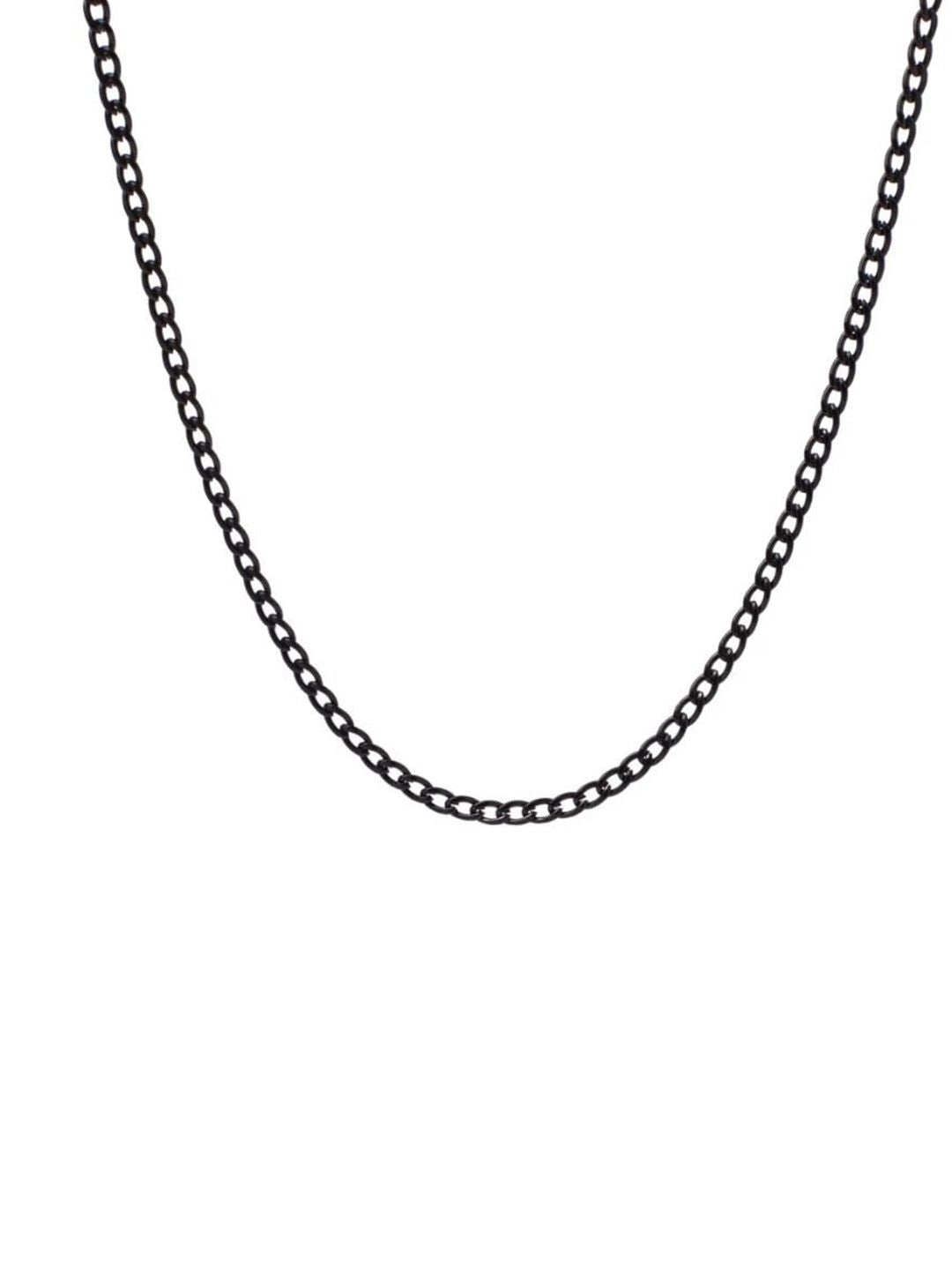 SALTY Men Stainless Steel Ironclasp Black Chain