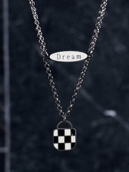 SALTY Stainless Steel Monochromatic Marvel Pendant with Chain