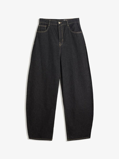 Wide-leg barrel jeans