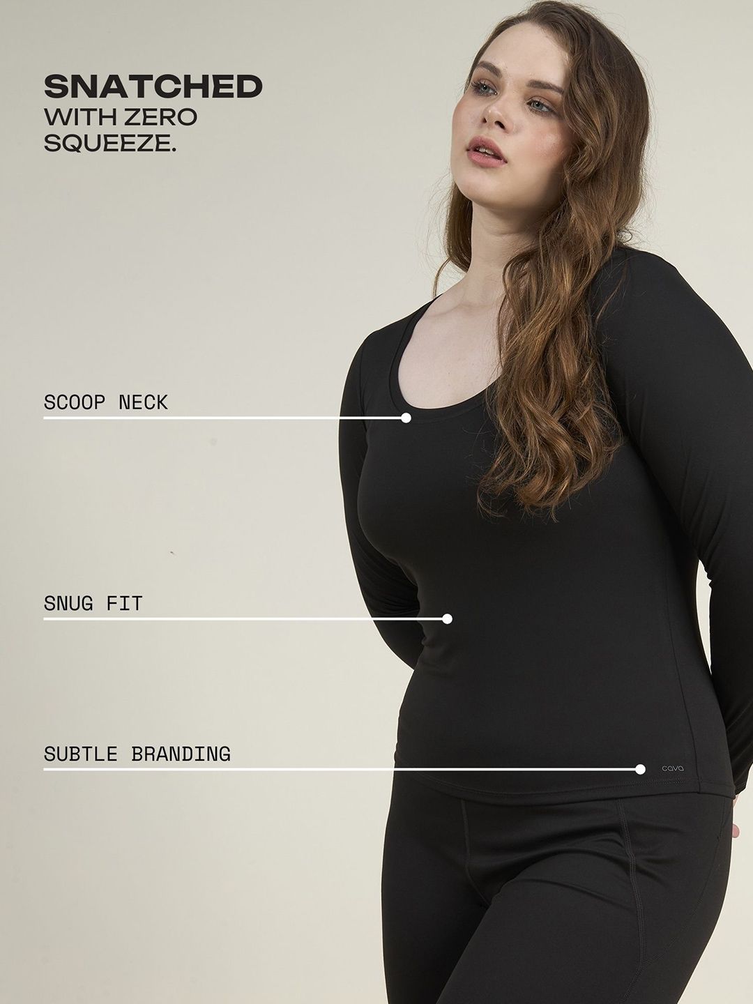 Black Sculpt Scoop Top