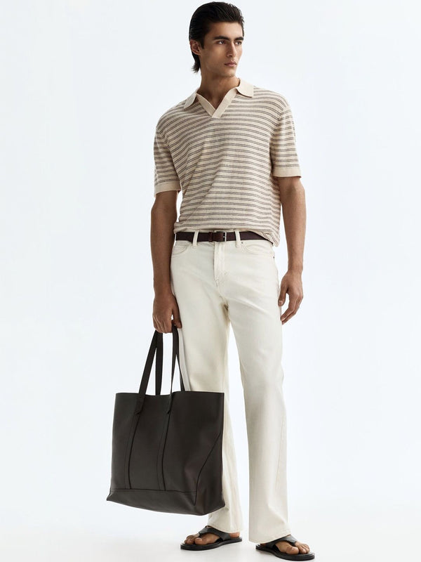 Linen-blend Polo Shirt