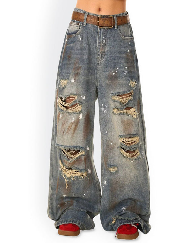 Men Baggy Mid-Rise Mildly Distressed Light Fade Jeans
