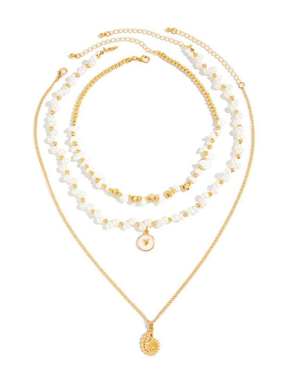 Gold-Plated Enamelled Necklace