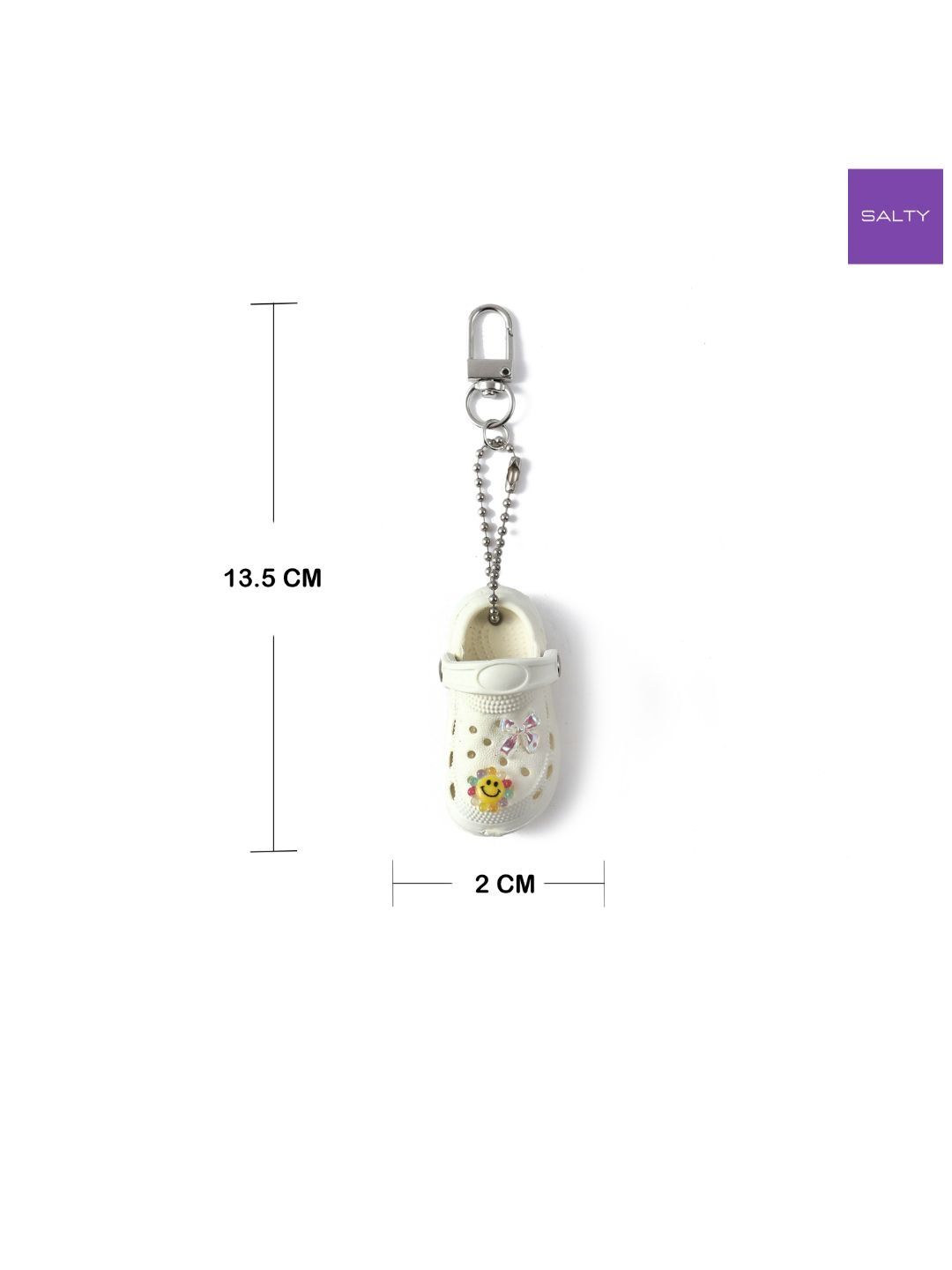 SALTY White Smiley Mini Crocs Charms