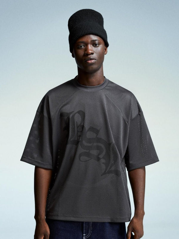 Short-sleeved mesh T-shirt