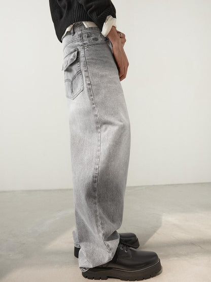 Men Embroidered super baggy jeans