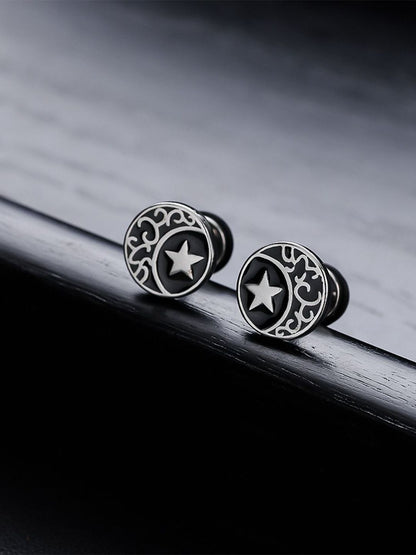 Stainless Steel Silver Plated Circular Shaped Studs