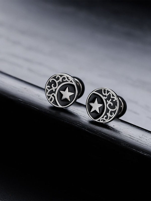 Stainless Steel Silver Plated Circular Shaped Studs