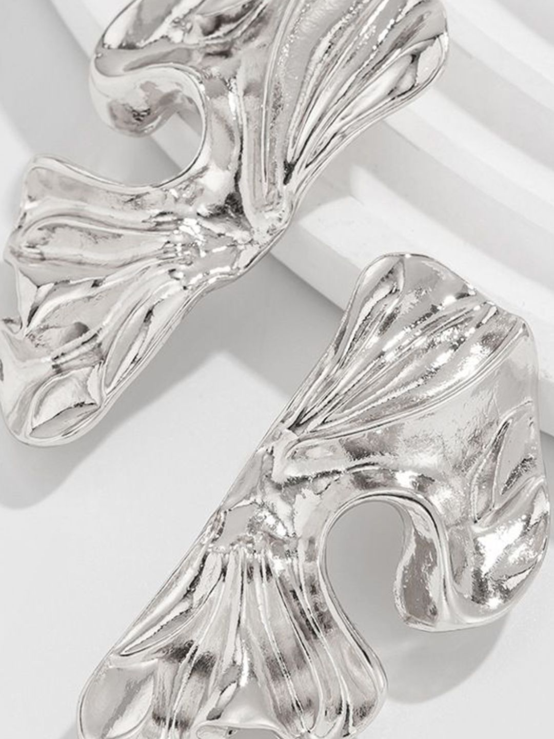 Silver-Plated Contemporary Studs