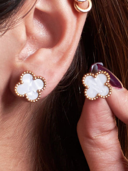 SALTY Gold-Tone Floral-Shaped Necklace and Earrings