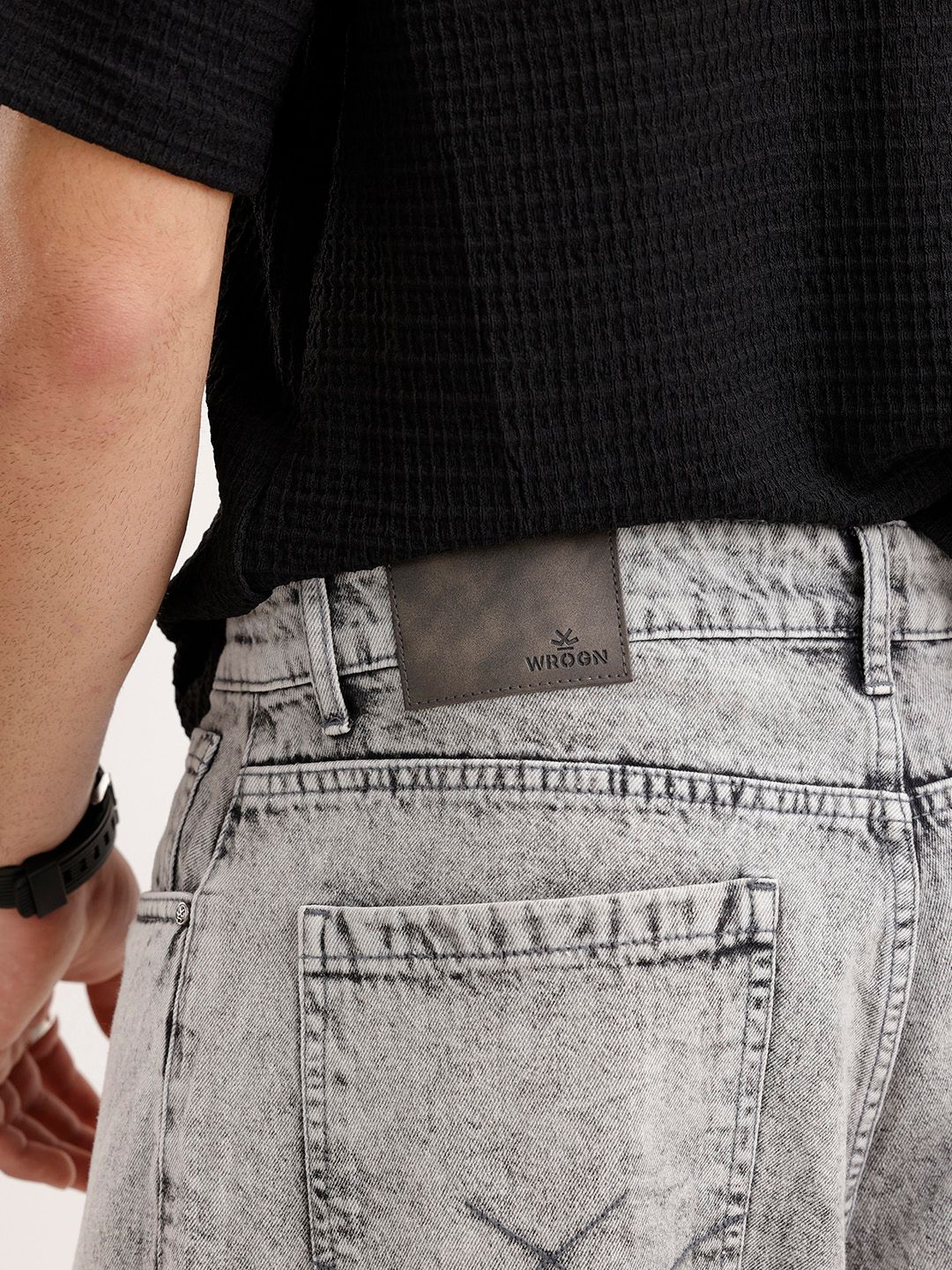 Men Baggy Mid-Rise Heavy Fade Pure Cotton Jeans