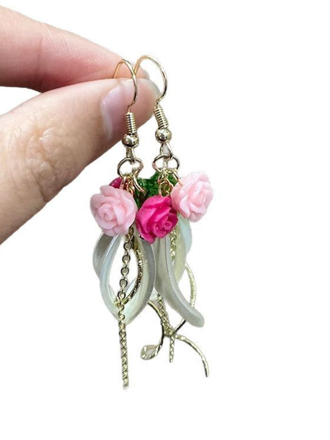 Floral Shaped Drop Earrings