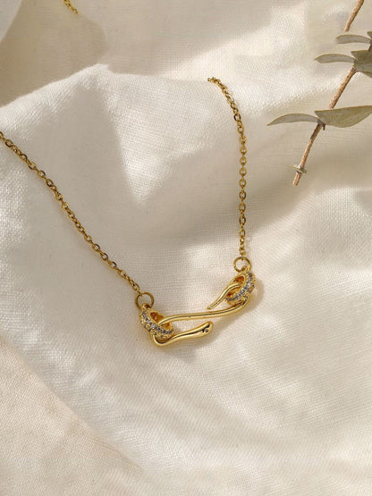SALTY Stainless Steel Artificial Stones Studded Chain