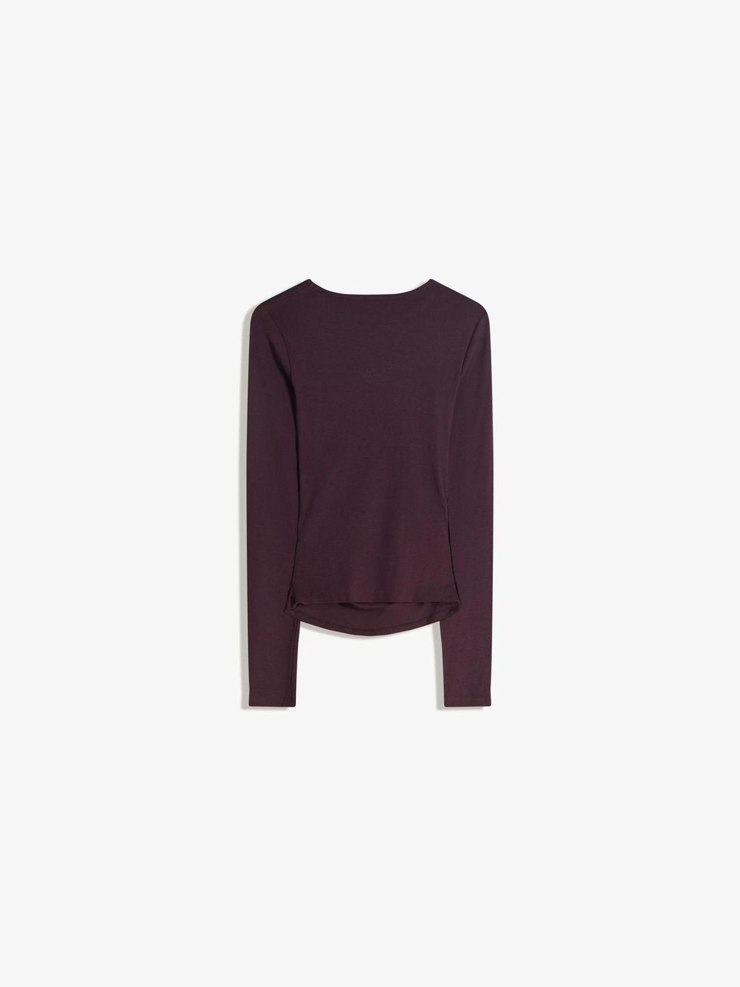Long sleeve ruched print T-shirt