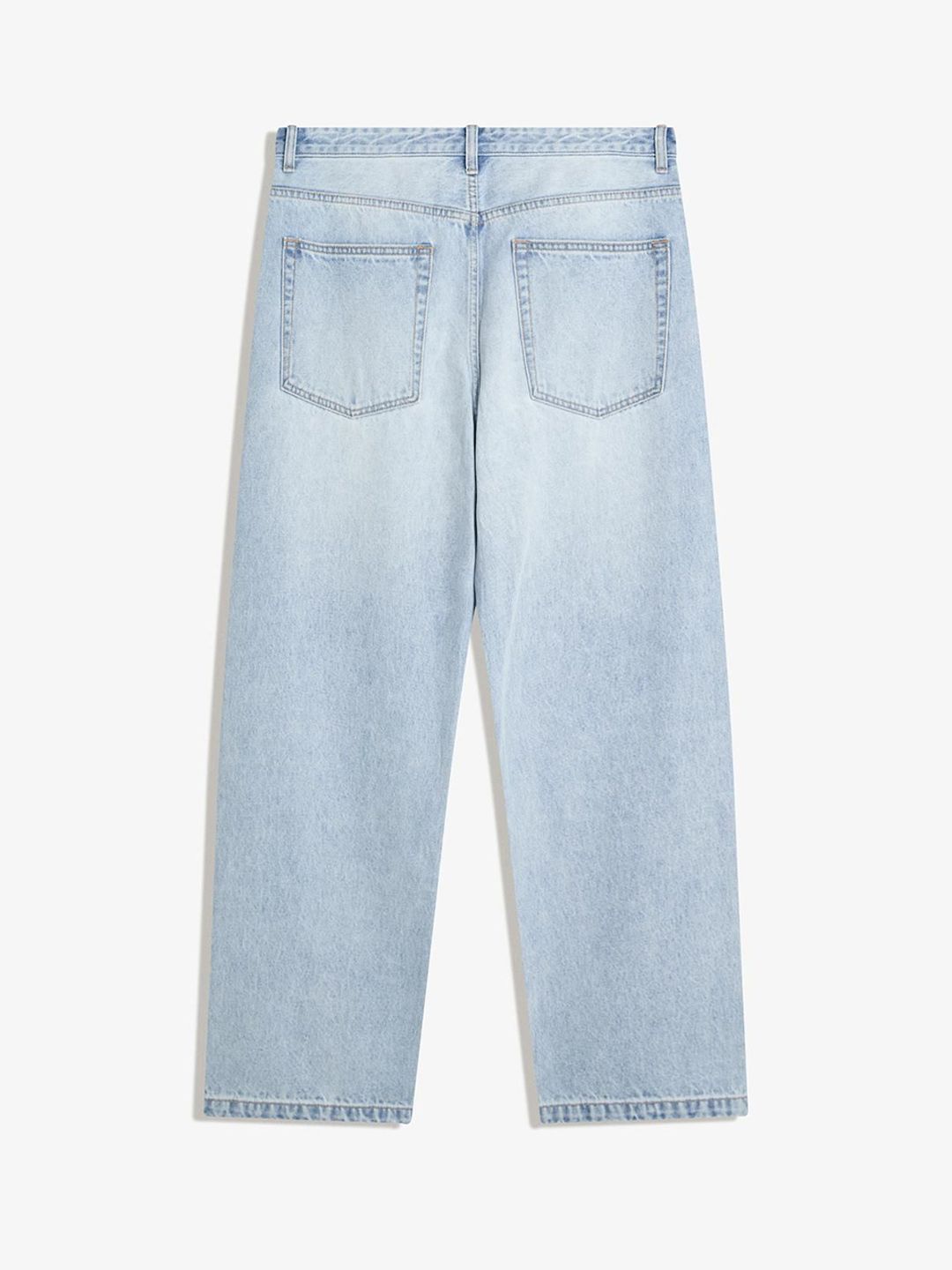 Studded Pure Cotton Baggy Jeans
