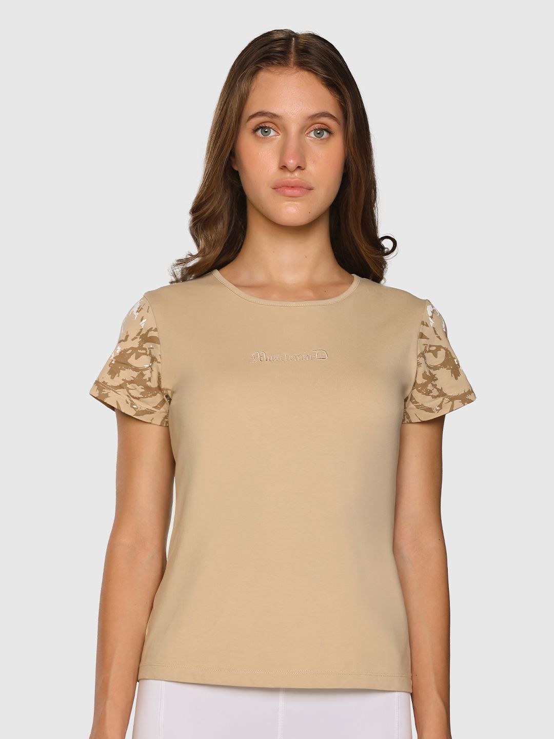 Abstract Printed Round Neck T-shirt