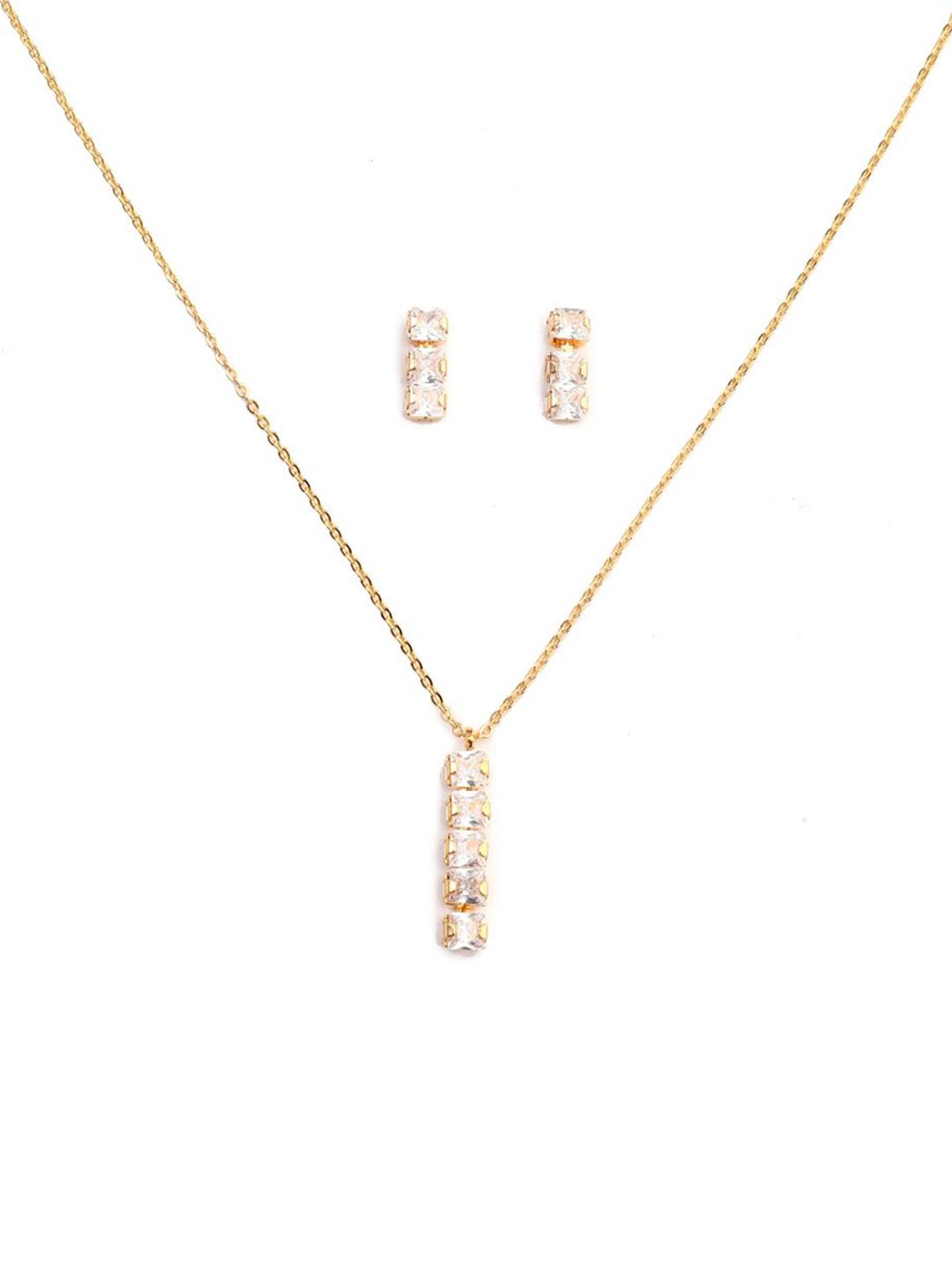 SALTY Gold-Plated Brilliance Diamond Jewellery Set