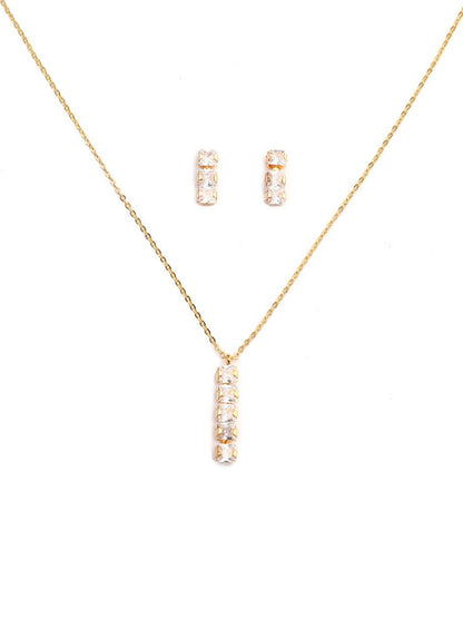SALTY Gold-Plated Brilliance Diamond Jewellery Set
