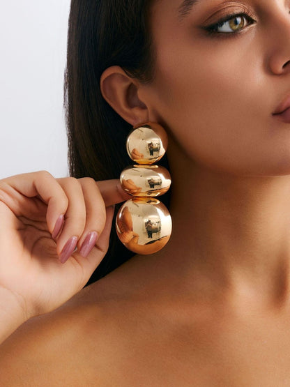Women Oval Drop Earrings