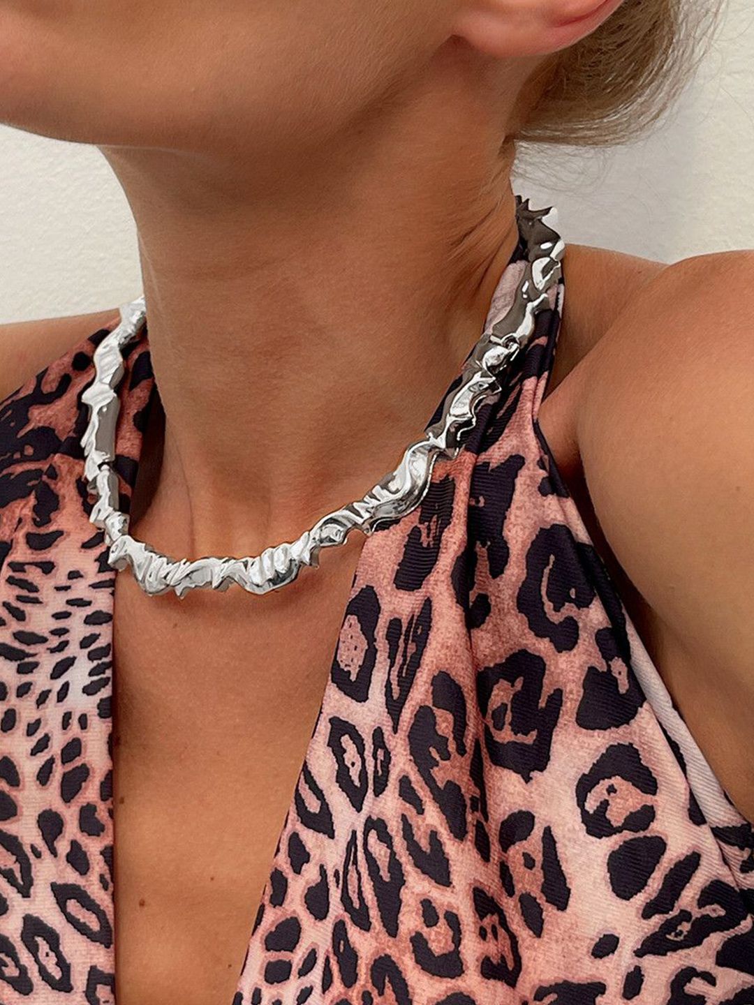 Silver-Plated Statement Necklace