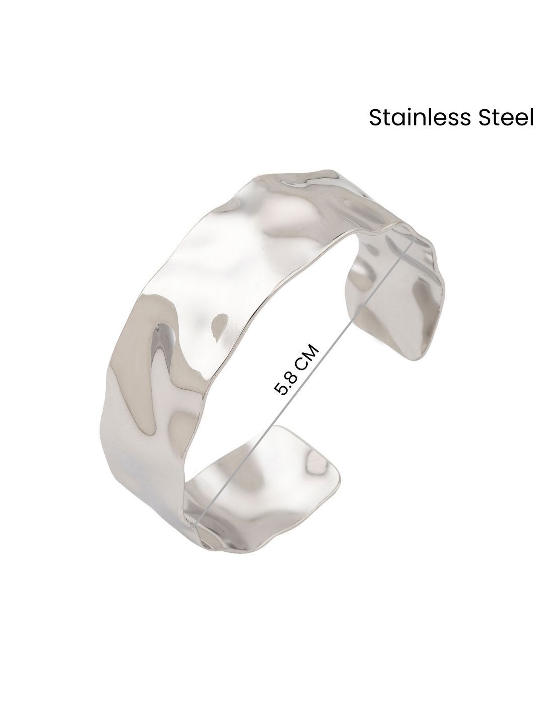 SALTY Stainless Steel Twilight Textured Cuff Bracelet