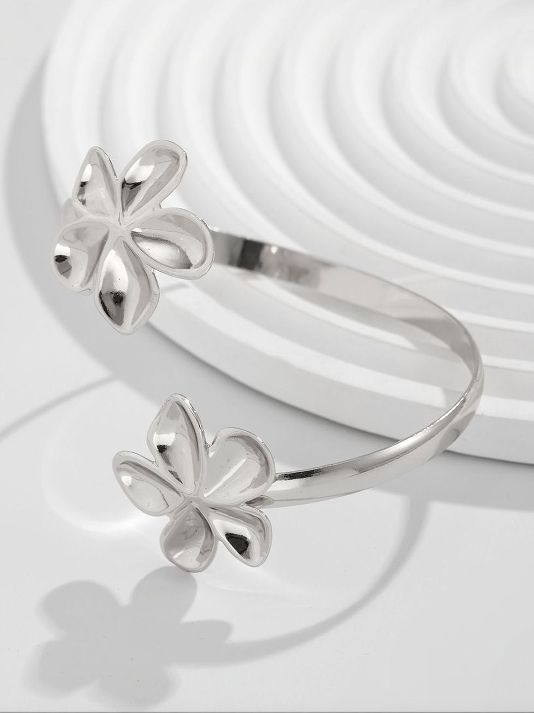 Women Silver-Plated Cuff Bracelet