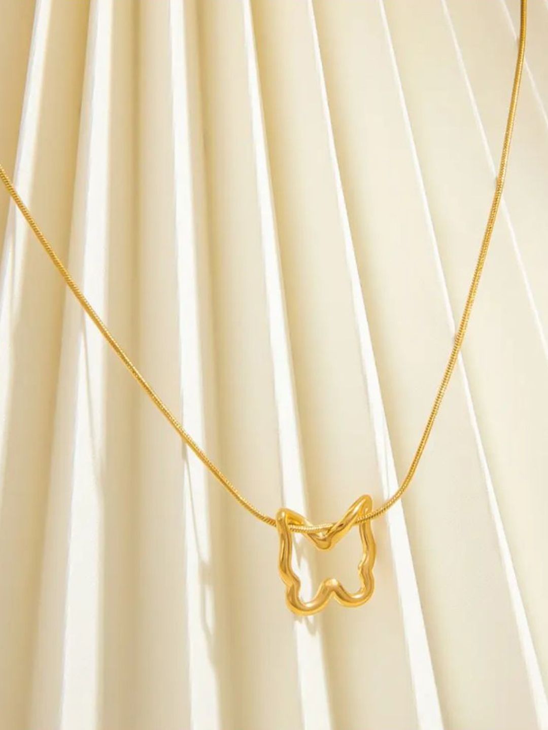 SALTY Papillon Stainless Steel Pendants With Chains