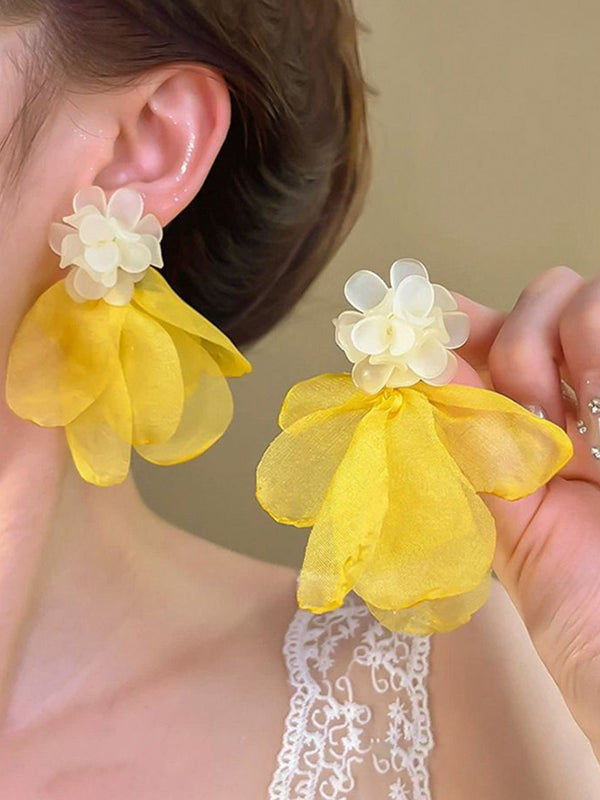 Floral Shaped Drop Earrings