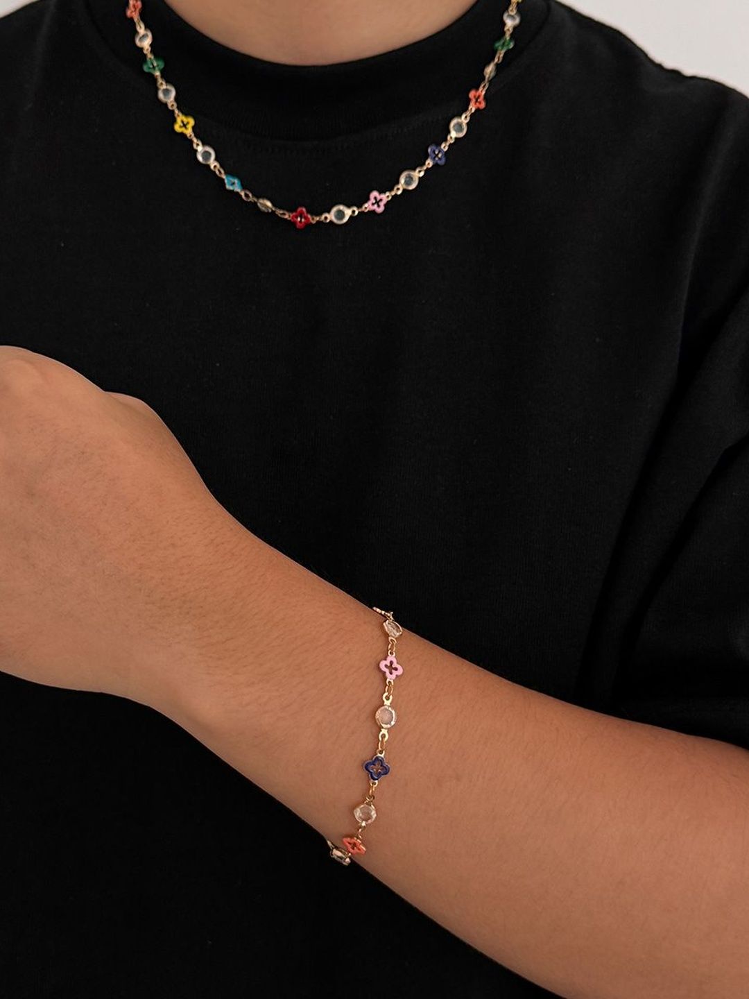 Men Handcrafted Gold-Plated Multistrand Bracelet