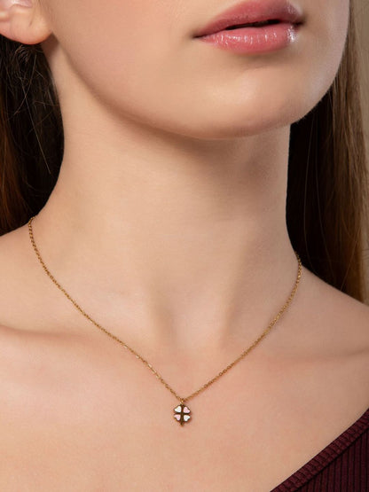 SALTY Set Of 2 Butterfly & Clover Pendant Chains