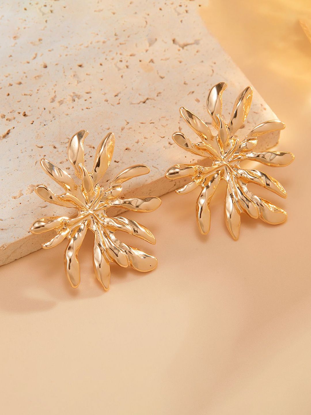 Gold-Plated Contemporary Shaped Studs