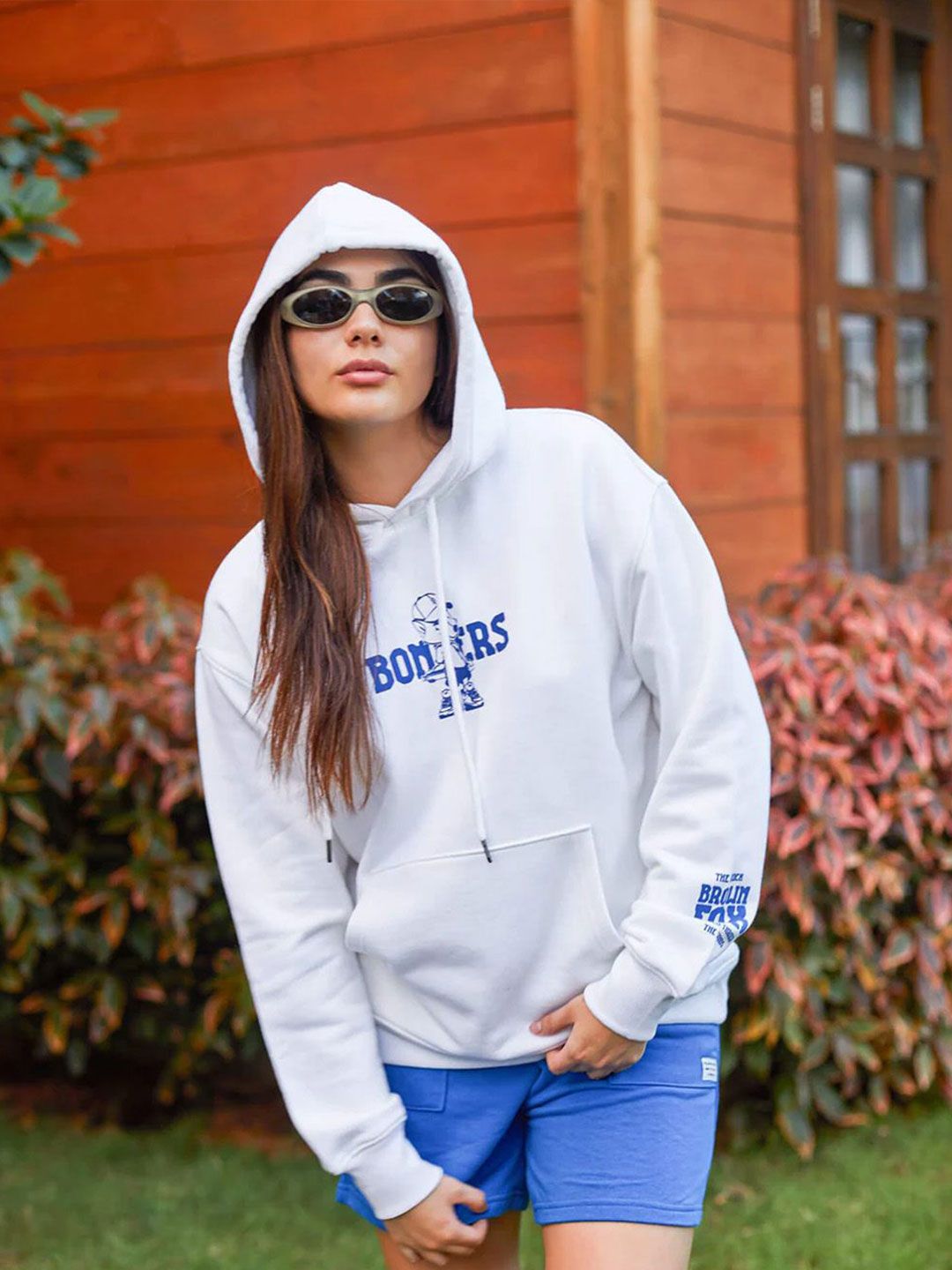 Women Printed Hooded Sweatshirt
