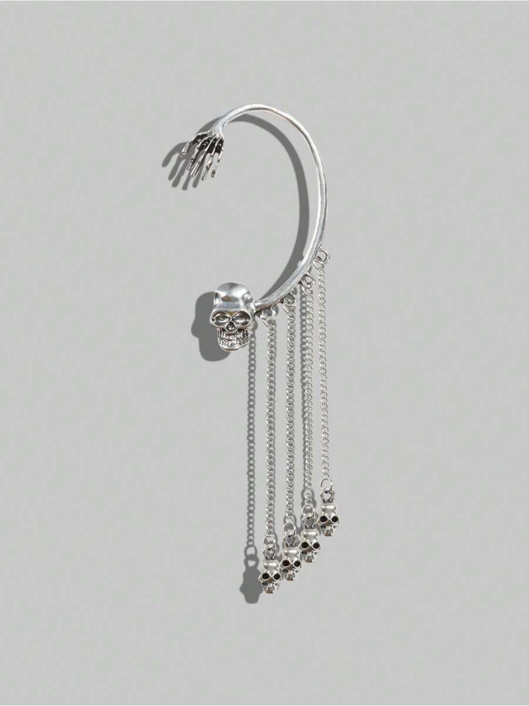 SALTY Contemporary Bone-Chic Skull Ear Cuff