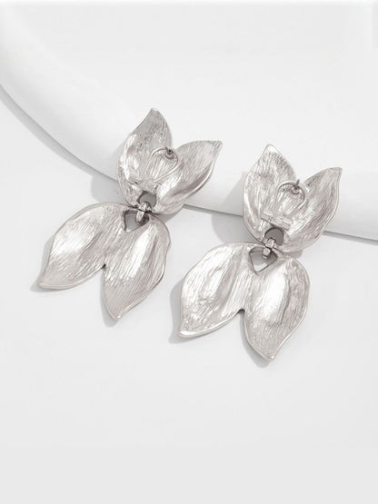 Women Leaf Shaped Studs Western Earrings